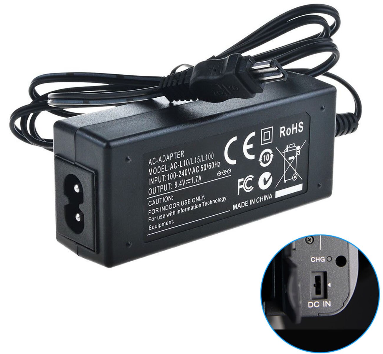 Ac Power Adapter Oplader Voor Sony CCD-TRV55E, CCD-TRV65E, CCD-TRV66E, CCD-TRV67E, CCD-TRV68E, CCD-TRV69E Handycam Camcorder