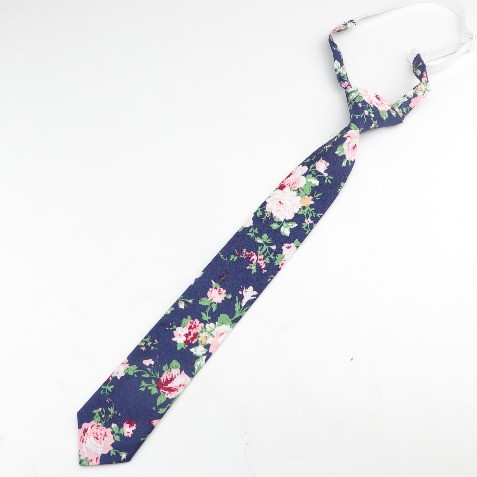 Corbata colorida de algodón para niños, corbatas florales de frutas a rayas de 5cm de ancho, corbatas finas y gruesas: 1