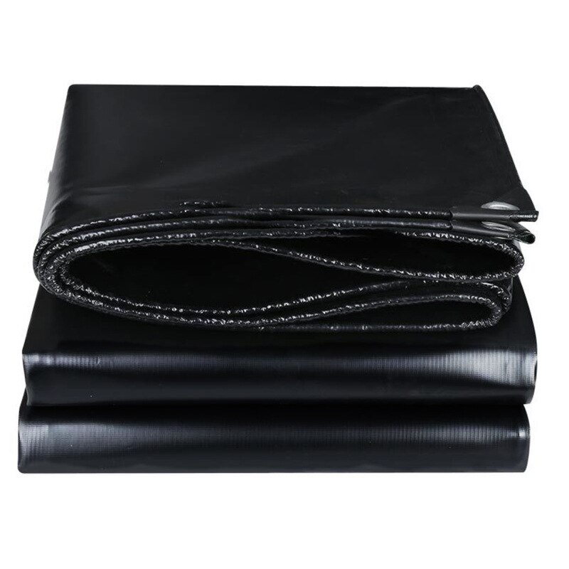 Lona impermeável preta engrossar lona de PVC resistente ao desgaste protetor solar para caminhão de carro ao ar livre pano à prova de chuva