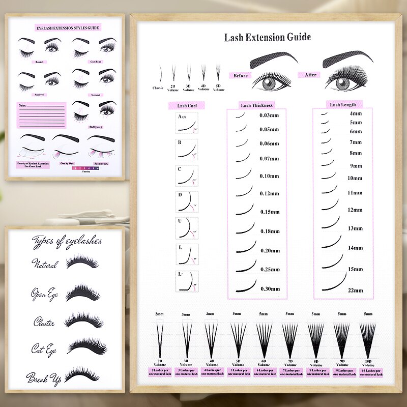 Eyelash Decoration Posters and Prints Salon Makeup Lash Extensions Wall Paintings Eyelash Abstract Art Picture Beauty Shop Decor