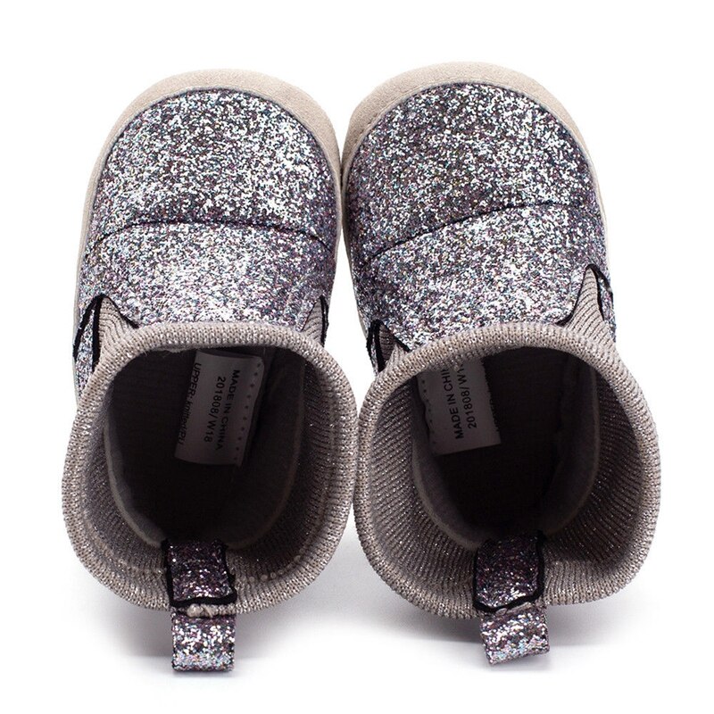 Neugeborenen Baby Mädchen Glitter Pailletten Bling Weiche Sohle Prinzessin Stiefel 0-18 Monate Casual Shiny