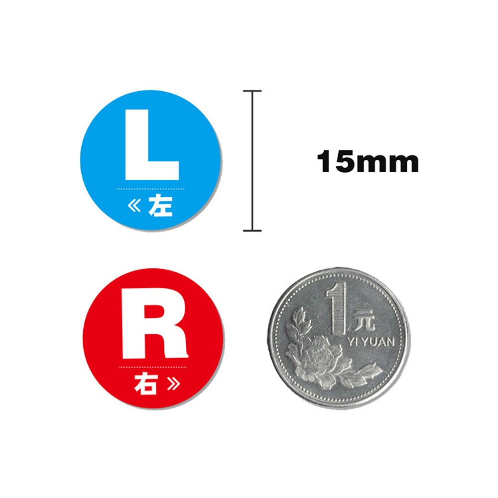 Lr Label Links Rechts Stickers Richting Onderscheidende Standaard Chinese Engels Stickers Dot Stickers 15Mm