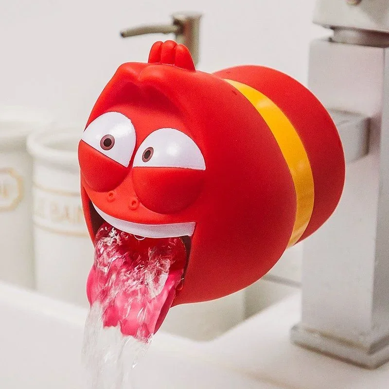 Karikatur Lustige Käfer Wasserhahn Verlängerung freundlicher Spritzwassergeschützte Zunge freundlicher Hand Waschen Wasserhahn Möbel Dekoration: Braun