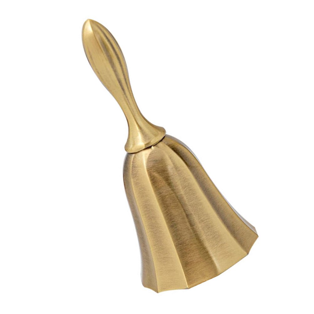 Metal Bell for Bar Restaurant Hand Bell Call Bell Desktop Zinc Alloy Bell: Golden