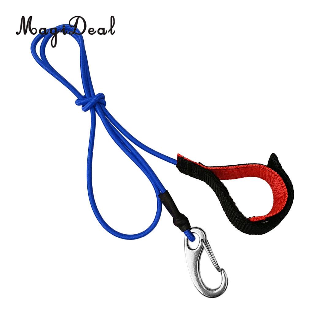 Canne à pêche élastique universelle, robuste, extensible, pour Kayak, canoë, laisse, corde de sécurité et mousqueton, accessoires d&#39;équipement