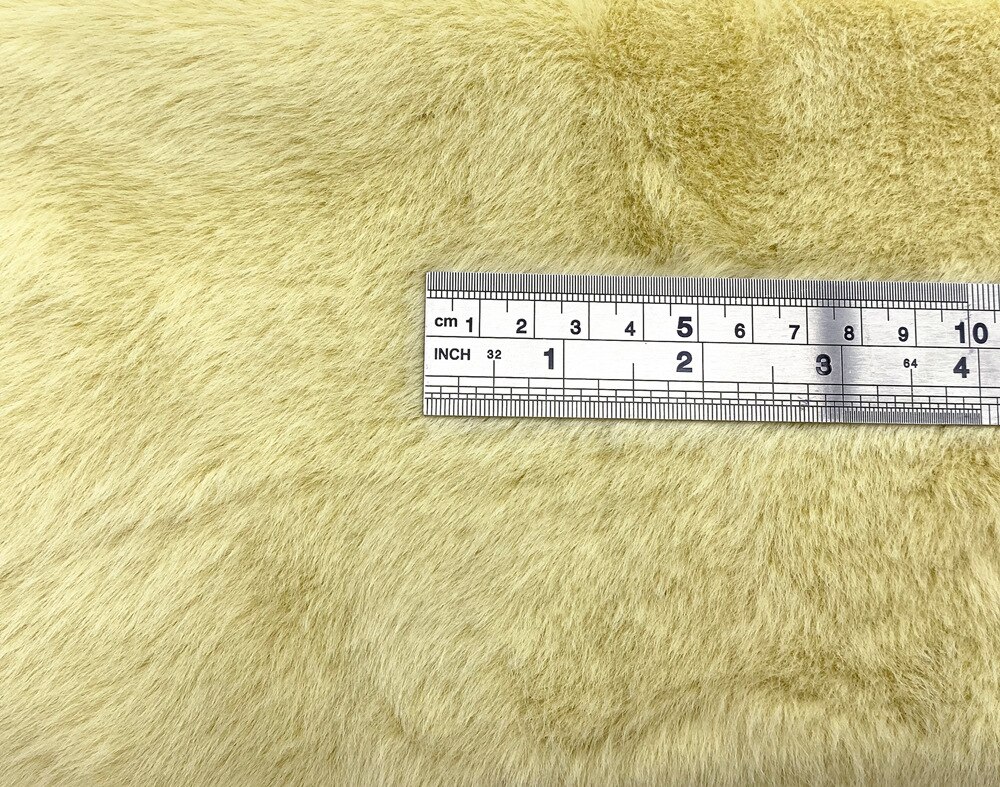 160Cm Breedte Faux Amerikaanse Nerts Bont Stof Voor Patchwork Naaien Materiaal Kledingstuk Diy Home Decoratie: 14 Light Yellow