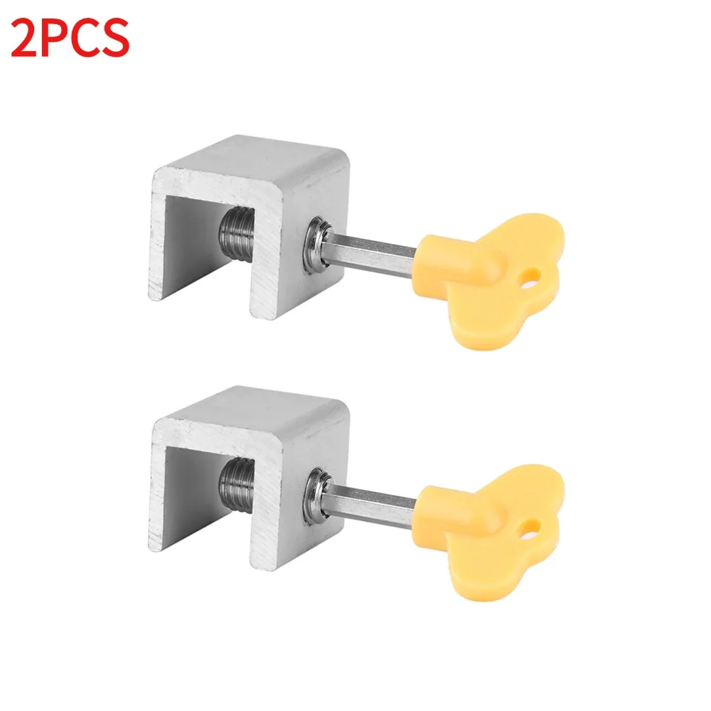 1-10 Stuks Verstelbare Raamvergrendeling Stopper Veiligheidssloten Restrictor Voor Baby Kids Non-Punch Schuifdeur Raam Limiet Hardware: Goud