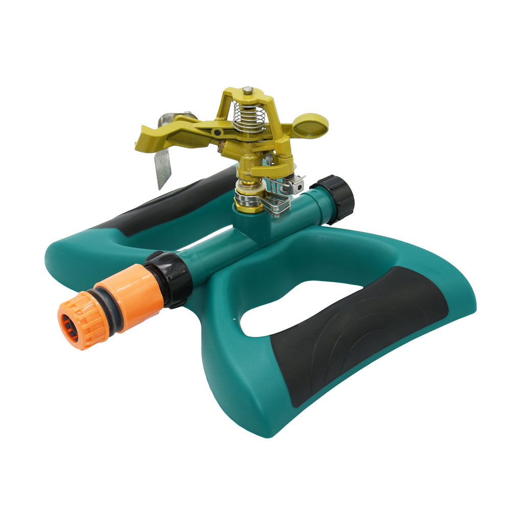 Aspersores rotativos de Metal para césped y jardín, rociador automático de 360 grados para granja, agua de riego con soporte de boquilla: B