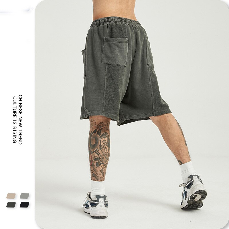 Miesten löysät hip hop sportwear -shortsit, joissa on taskut