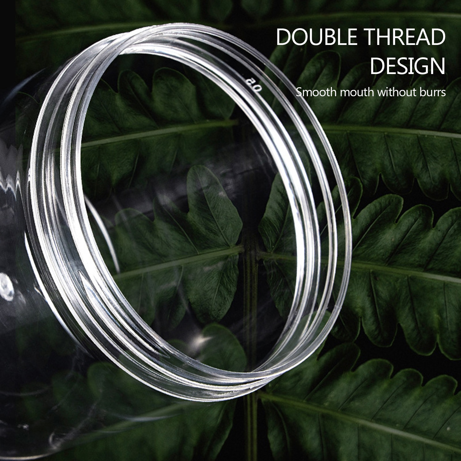 50ml/100ml/150ml/200ml/300ml Plastic Jar With Lid Screw Iron Transparent Container Kitchen Storage Jar Food Storage Containers