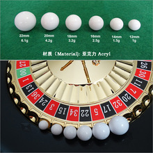 3 stks/partij Acryl Roulette Bal Voor Roulette Spel Casino Roulette Bal Zes Size 12mm-14mm-16mm-18mm-20mm-22mm