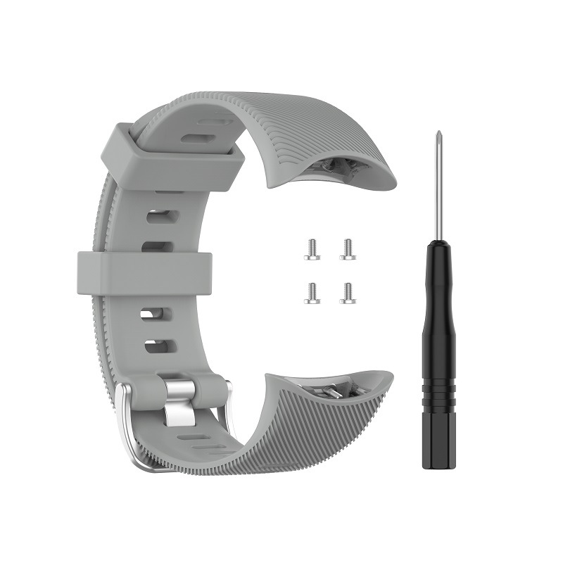 Oryginalny pasek silikonowy do Garmin Forerunner 45/Forerunner 45S/Swim 2 miękki silikonowy regulowany pasek zamienny pasek Garmin Swim 2: Gray / Swim 2