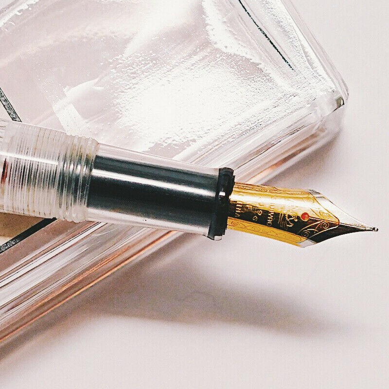 Stylo-plume lorelei transparent à remplissage convertisseur, pointe fine, 0.5mm pointes, fournitures de bureau, fournitures scolaires et de papeterie