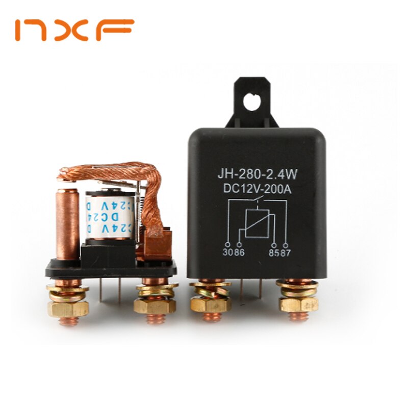 Auto Relais 12V 24V 250A Continue Type High Power Motorfiets Batterij Schakelaar Terminal Automotive Starter Relais Socket