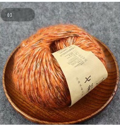 Fil de laine d'alpaga coloré 50g/balle, fil de cachemire moyen et épais pour tricoter, écharpe, manteau: 03