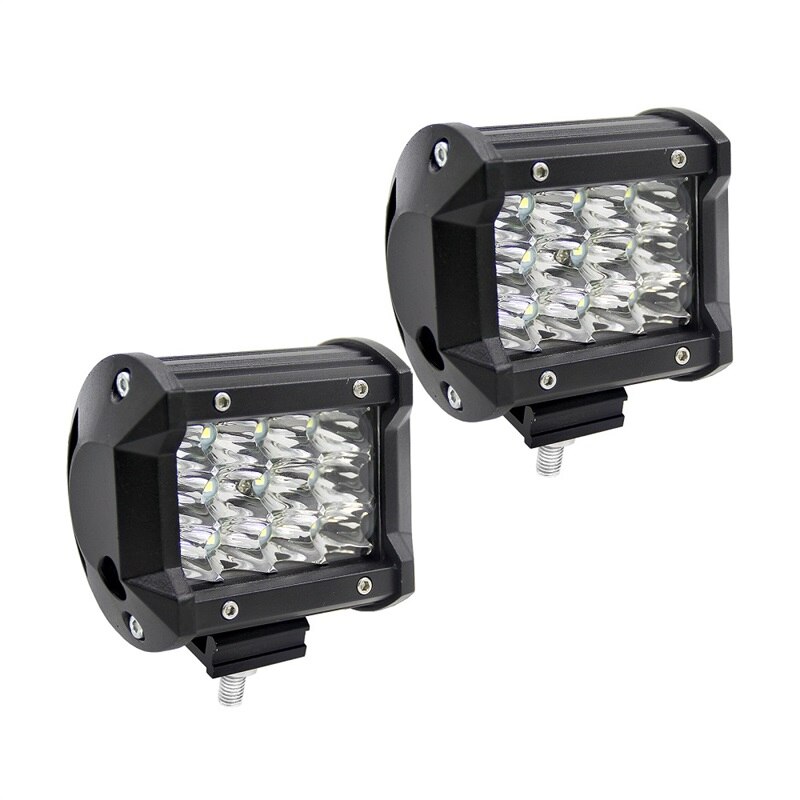 4 Inch Tri-Row LED Car Work Light Bar Spotlight 12V 24V 6000K For 4x4 4WD Offroad SUV ATV Truck Lorry Wagon