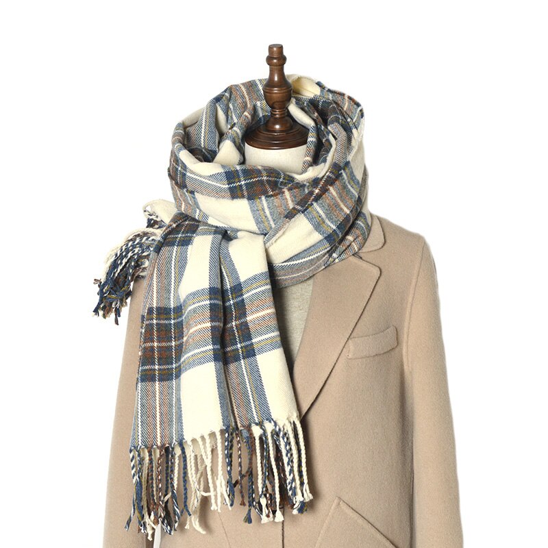 2020 nowy klasyczny szalik markowy szkocka krata mężczyźni i kobiety zimowy szalik ciepły szalik moda szalik na co dzień imitacja kaszmiru