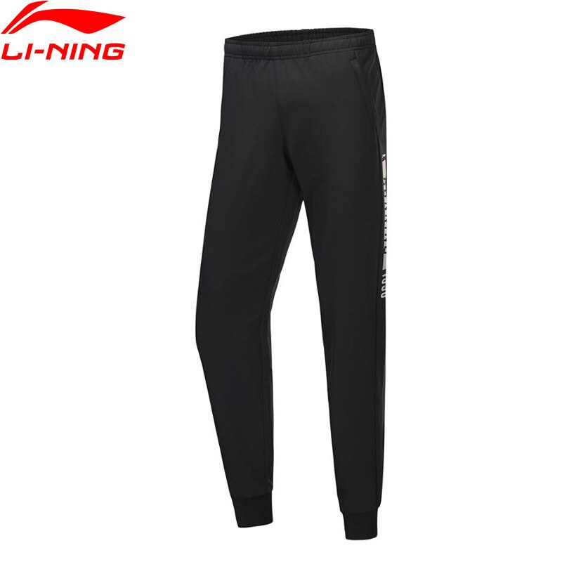 Li-ning dam löparserie träningsbyxor lös passform 93%  polyester 7%  spandexfickor foder sportbyxor aykp 156 kond 19