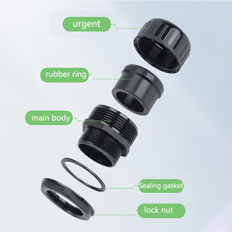 1/5/10 Stuks Balgen Waterdichte Gewricht Vlamvertragende Nylon Plastic Slang Connector Accessoires Pg Draad Kabel Bevestigingskop