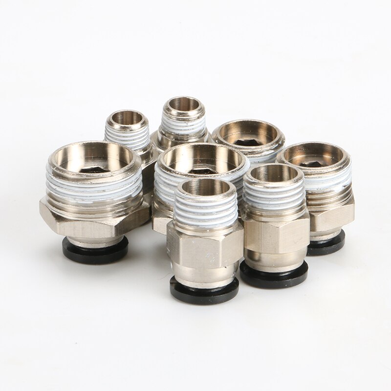 1PCS Pneumatic Quick Connector PC 4MM-12mm Hose Tube Air Fitting 1/4" 1/8" 3/8" 1/2"BSPT Male Thread Pipe Coupler