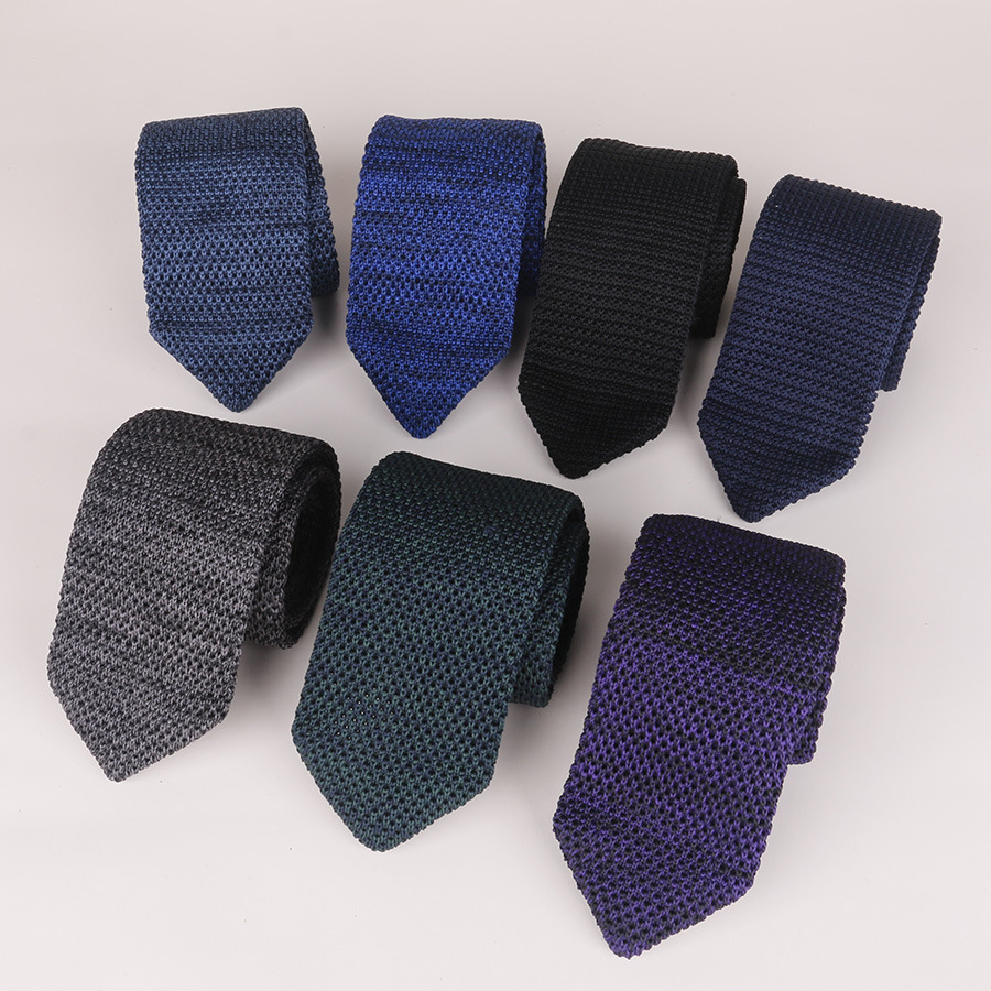 Corbatas de punto para hombre, 6cm, vestido de negocios a la , ropa informal con corbata de lana, Corbatas formales para boda,