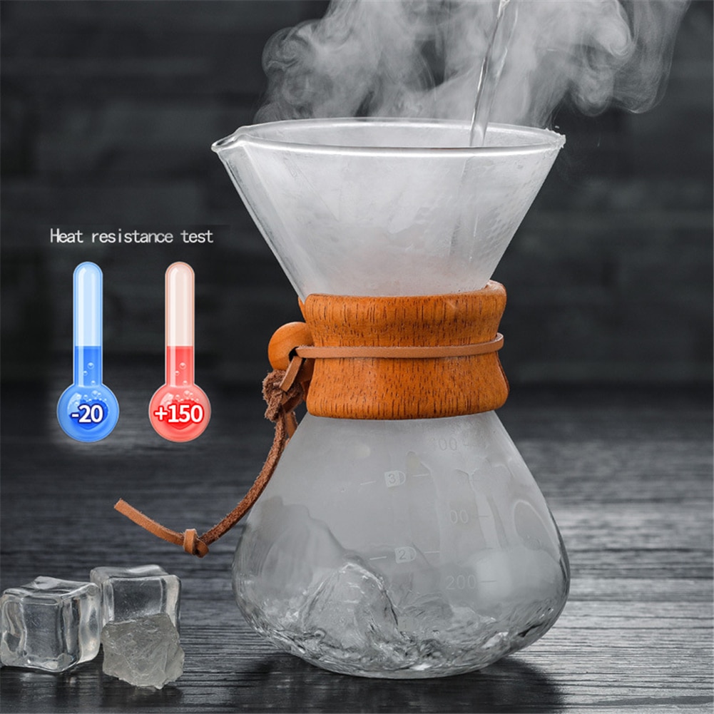 Kaffekander filter glasbrygger chemex stil kaffemaskine kande barista perkolator køkkenudstyr