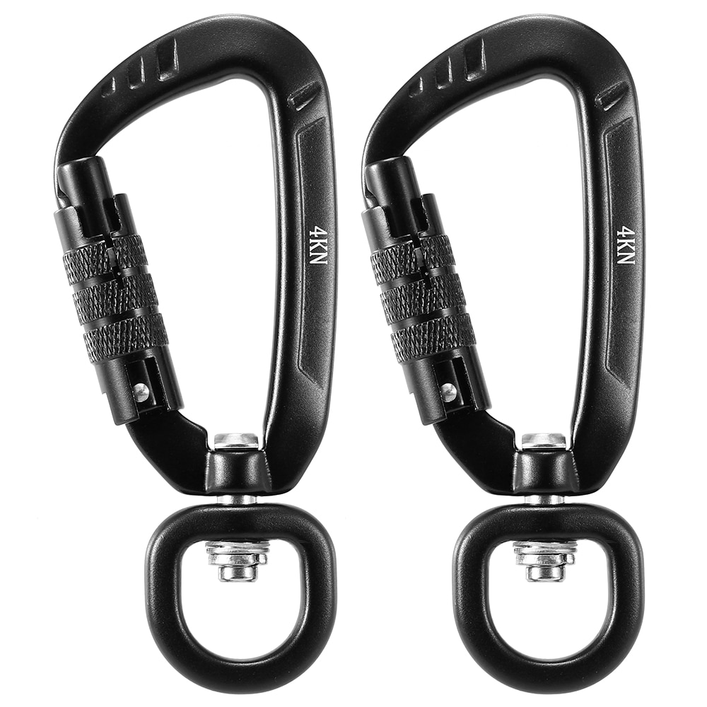 2 stücke 4KN 360 ° Drehbare Kleine Auto-Verriegelung Karabiner Survial Rettungs Karabiner Haken schwenken Karabiner Clip Camping Ausrügestochen