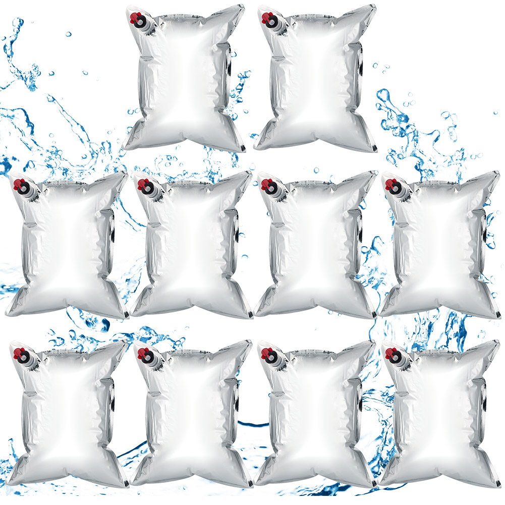 10Pcs 10L Aluminiumfolie Bib Zak Voor Voedsel Bier Wijn Sap Drinken Opslag Container Organisatoren Vervanging Bag-In-Box Met Tap