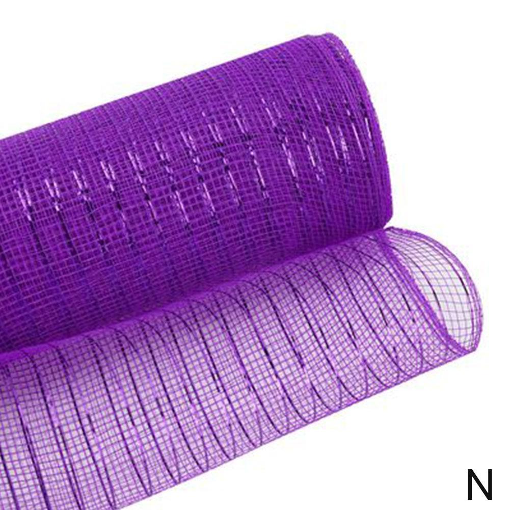 Mesh Ribbon Home Wedding Decor Poly Mesh Ribbon With Metallic Foil Each Roll For Wreaths Swags Bows Wrapping And Decorating: N