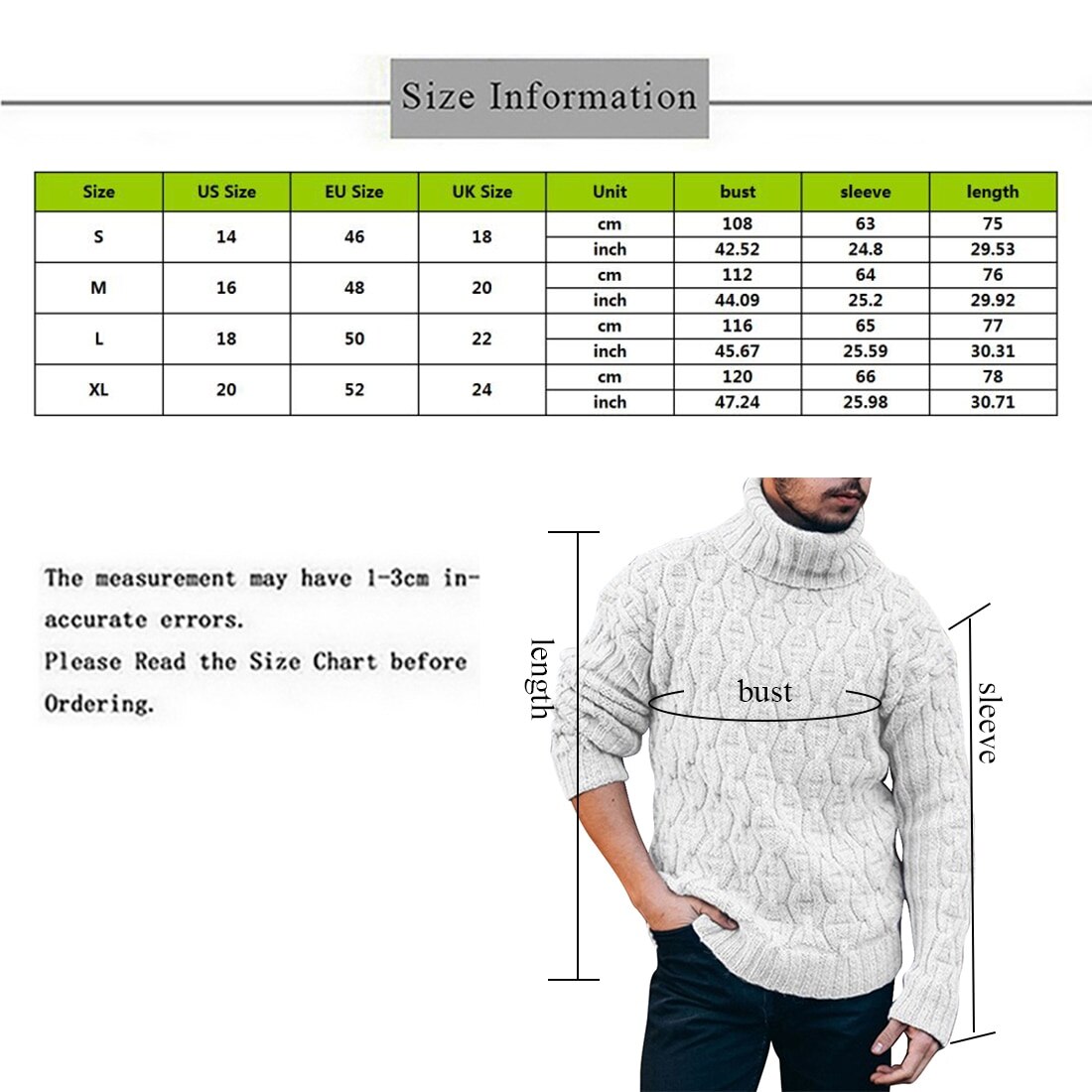 Heren Trui Coltrui Dikke Warme Heren Truien Wollen Trui Hoge Schildpad Hals Casual Solid Sweter Pull Homme