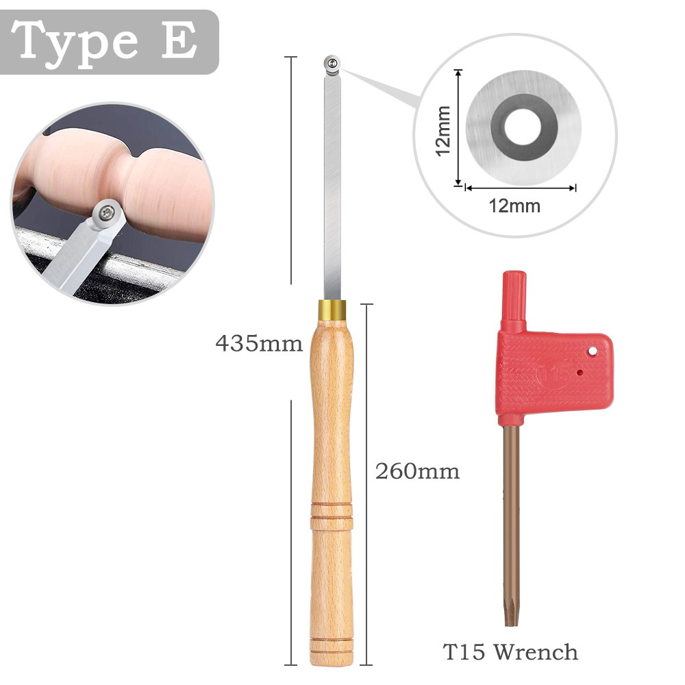 Herramienta de torneado de madera HAMPTON herramienta de torno de carpintería con inserto de carburo rugoso acabado de cuello de cisne herramientas de hueco: Deep Purple