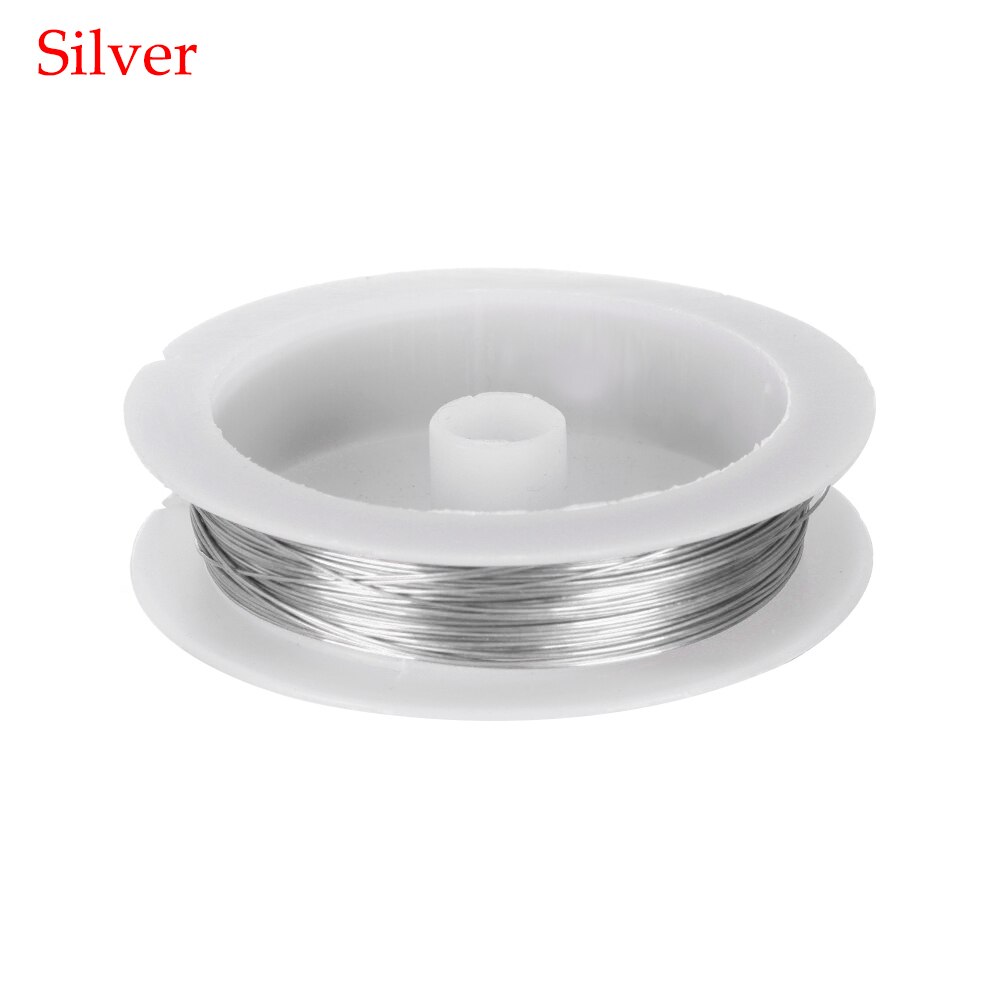 10m/Roll Iron Craft Wire 0.5mm Spool Soft DIY String Jewelry Craft Metal Wire for DIY Decorative Artificial Flower Wreaths Decor: silver