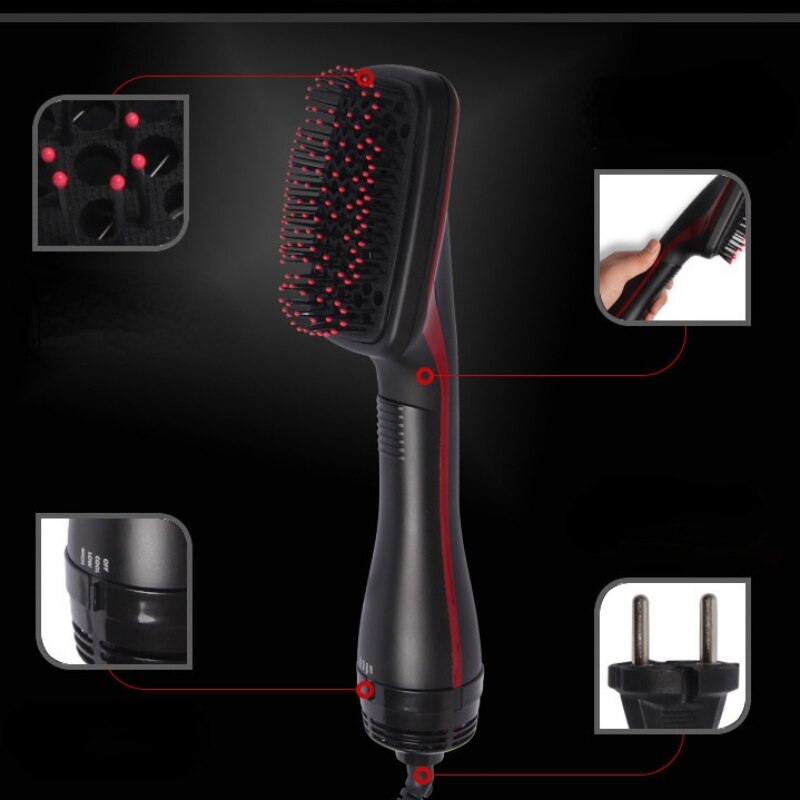 Brosse à Air One Step pour femmes, sèche-cheveux électrique pour lisser les cheveux, brosse soufflante pour coiffer les cheveux