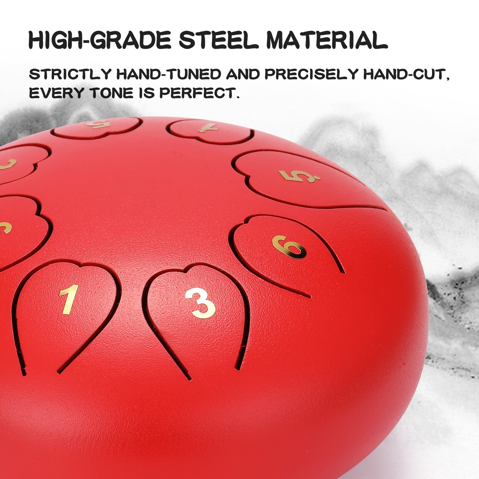 Tambor de lengua de acero de 6 pulgadas y 8 tonos, Mini tambores de mano con baquetas, instrumentos musicales de percusión, recién llegados