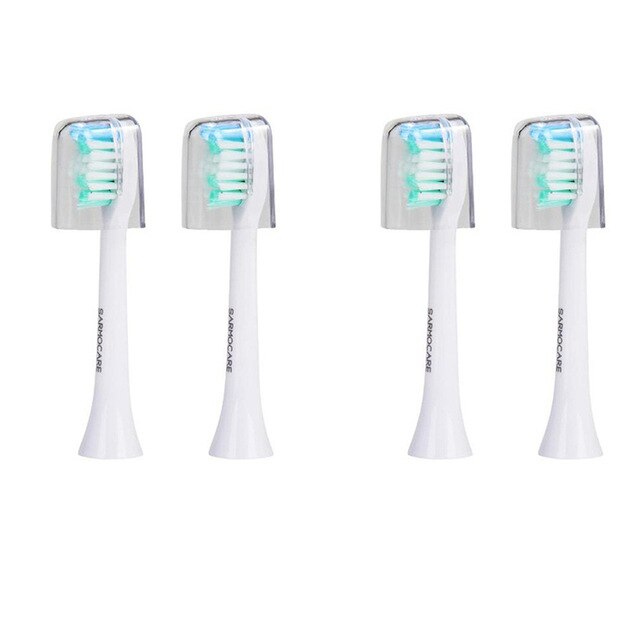 2 pcs Toothbrushes Head for Sarmocare S100 Ultrasonic Sonic Electric Toothbrush fit Digoo DG-YS11 Electric Toothbrushes Head: 4 white s100 head