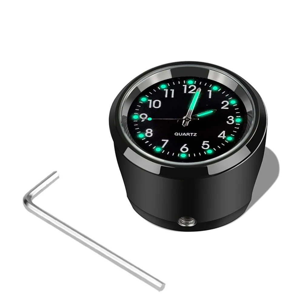 Reloj para manillar de motocicleta de 22-25mm, reloj de cuarzo de aluminio, reloj para manillar resistente al agua, accesorios para bicicleta y Moto