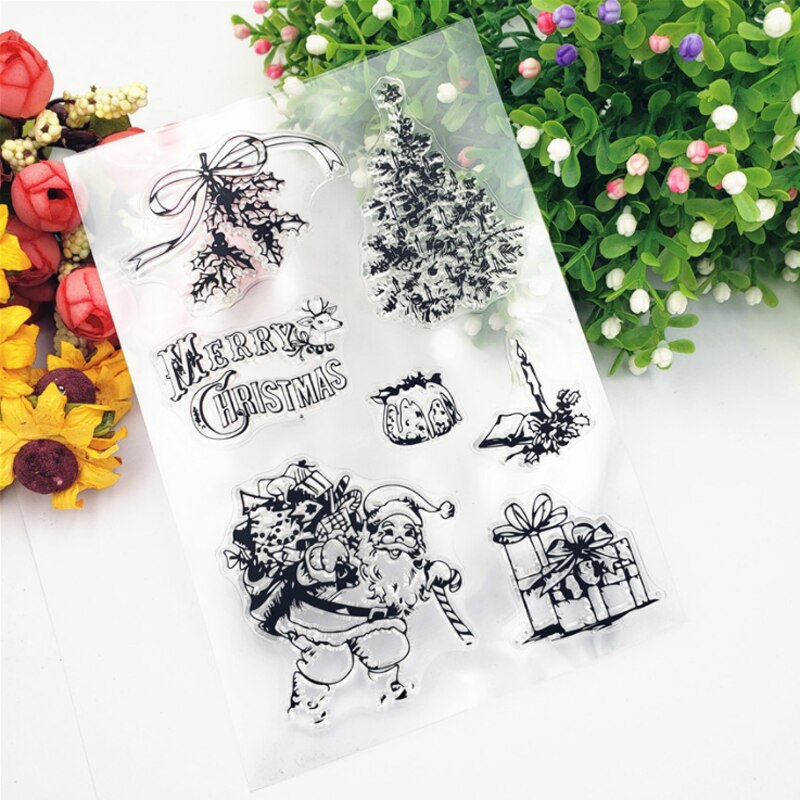 Santa Claus Transparent Silicone Stamp Seal For DIY Scrapbooking Album Decoration Clear Office School Supplies Korean Stationery
