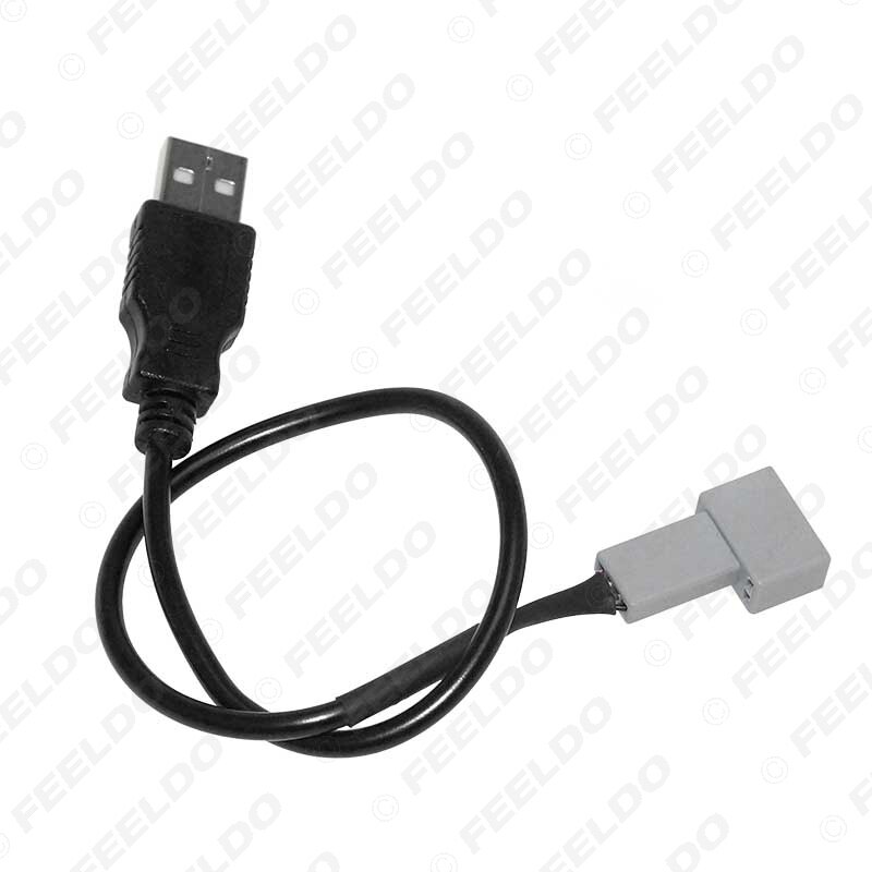 FEELDO Car Audio Radio 2.0 USB to 4Pin Socket Cable for Kia KX5 Sorento Sonata Extension Connector Adapter