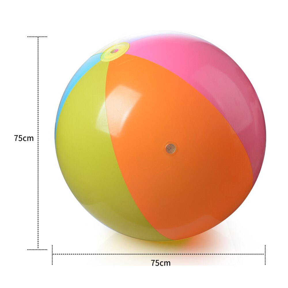 75cm oppblåsbare gigantiske fargerike volleyballballonger strandball barn voksenbasseng som leker for utendørsbassengforsyninger på lager