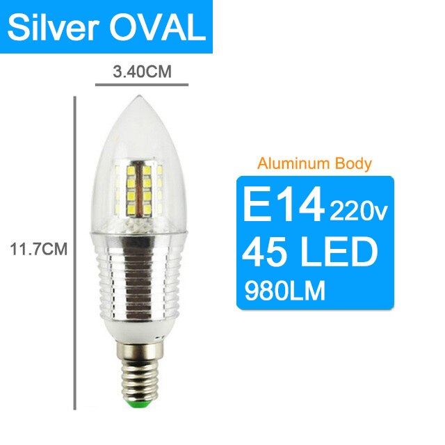 Led bulb E14 Aluminum 3W 6W 9W 12W Led Lamp AC 220V LED Candle Bulb Cool Warm White Lampada Bombillas Lumiere Lampara led light