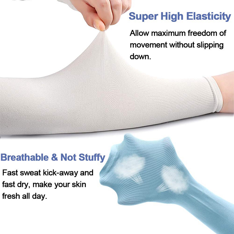 6 Pairs UV Schutz Cooling Arm Sleeves für Frauen Männer, Sonnencreme Schutzhülle Lange Arm Abdeckung Wärmer