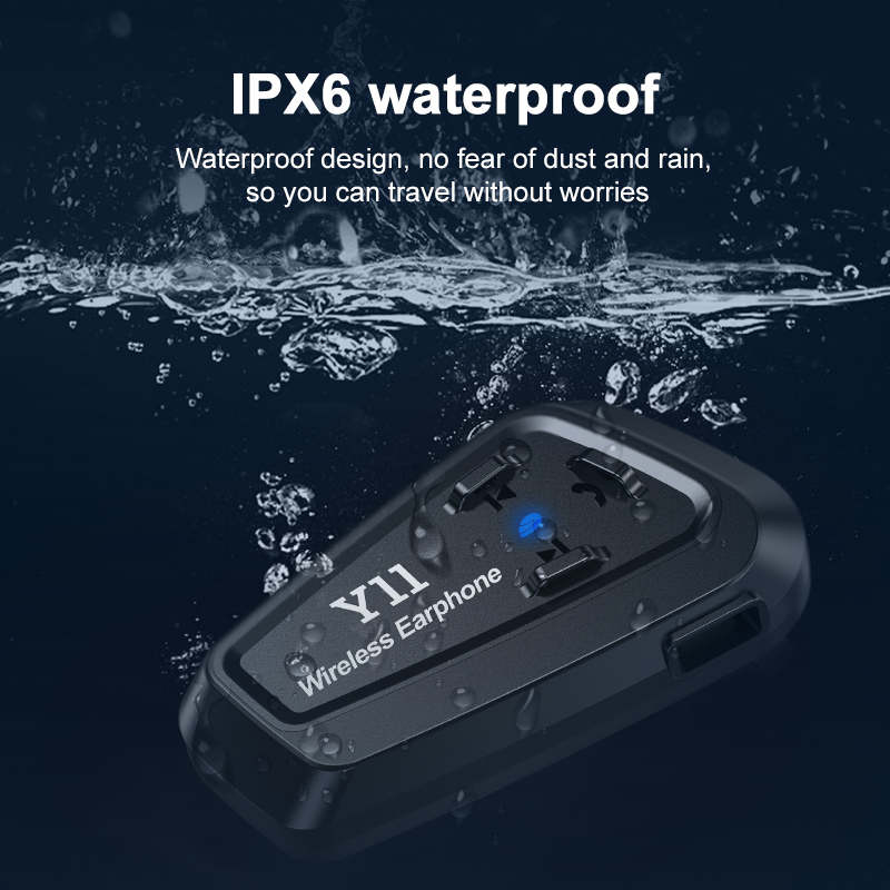 Bt5.3 Motorfiets Helm Bluetooth Headset Waterdichte Motor Draadloze Hoofdtelefoon Multifunctionele Handsfree Helm Oortelefoon