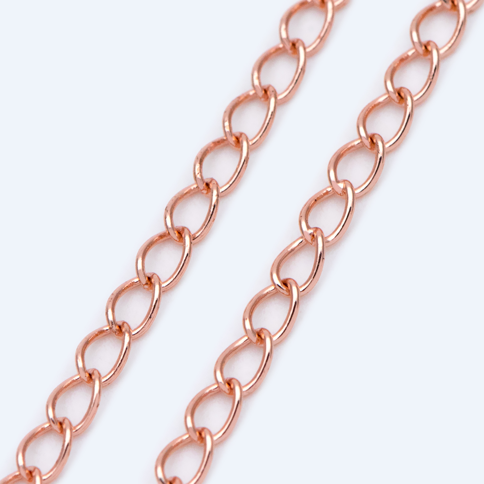 Gouden/zilveren/roségouden schakelketting, echt gouden/gerhodineerde messing ketting, doe-het-zelf sieradenonderdelen (lk -175)): Goud