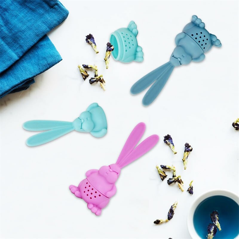 Obr siliconen boze konijn thee-infuser theepot theefilter losse theebladeren zeefbal zetfilter accessoires