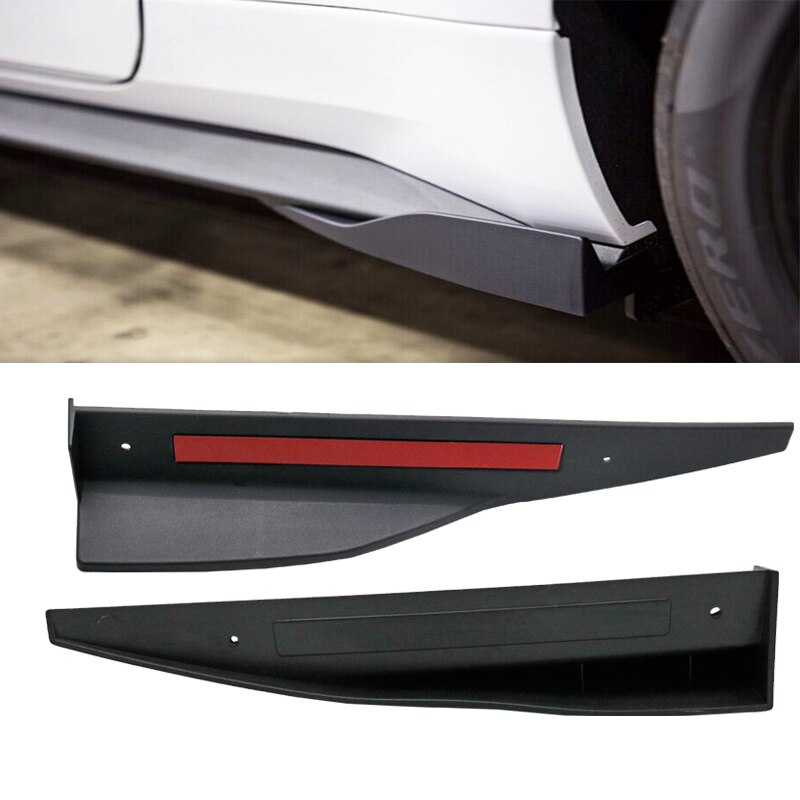 2Pcs Universal Car Body Side Rokken Extension Rocker Splitters Diffuser Winglet Bumper Voor Ford Voor Mustang Roush: Default Title