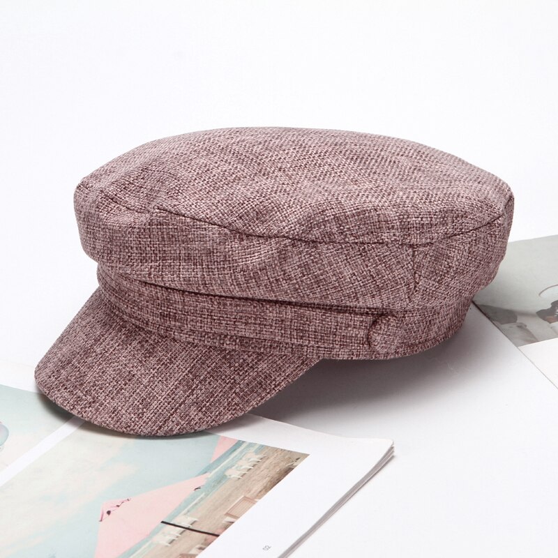 Mode Baret Hoeden Vrouwen Achthoekige Platte Cap Katoen Marine Hoeden Voor Vrouwen Stijlvolle Kunstenaar Schilder Newsboy Hoeden Leger Cap: 5
