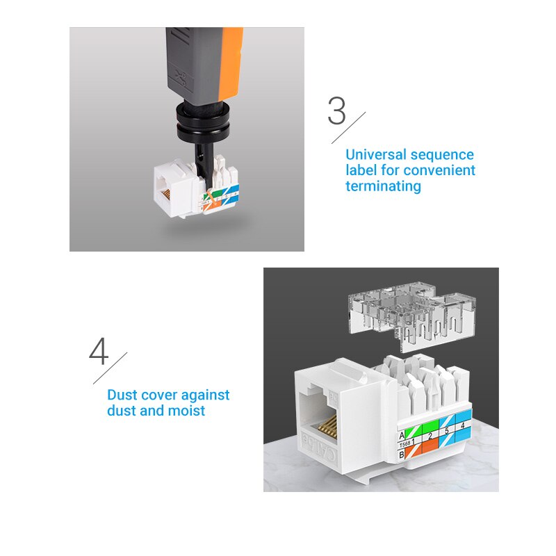 Cat7 Ethernet Connector CAT6/CAT5e RJ45 Modular Ethernet Cable Head Plug Gold-plated Cat 7 Shield Network Connector for Lan Cabl