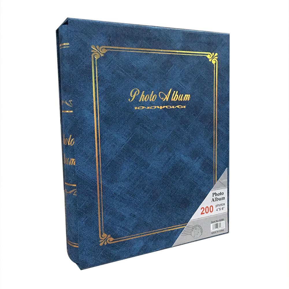 200 Photos Pages Photo Album Large Capacity Photo Albums For Wedding Valentine's Day: Blue