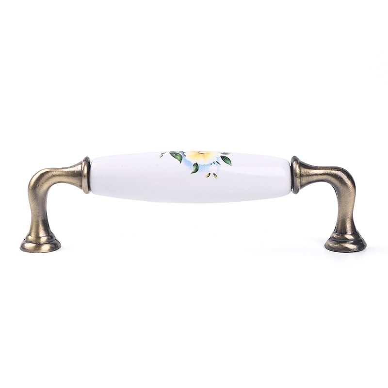 2 Stuks Antieke Keramische Knoppen Kabinet Schuifladegrepen Knoppen Kast Deurklink Europese Meubelbeslag