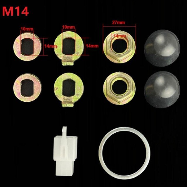 Essieu de moteur de moyeu de vélo électrique M12 M14 avec écrou de blocage rondelle d&#39;espacement couvercle d&#39;écrou pour moteurs 500W - 5000W avec essieux 12mm ou 14mm: M14